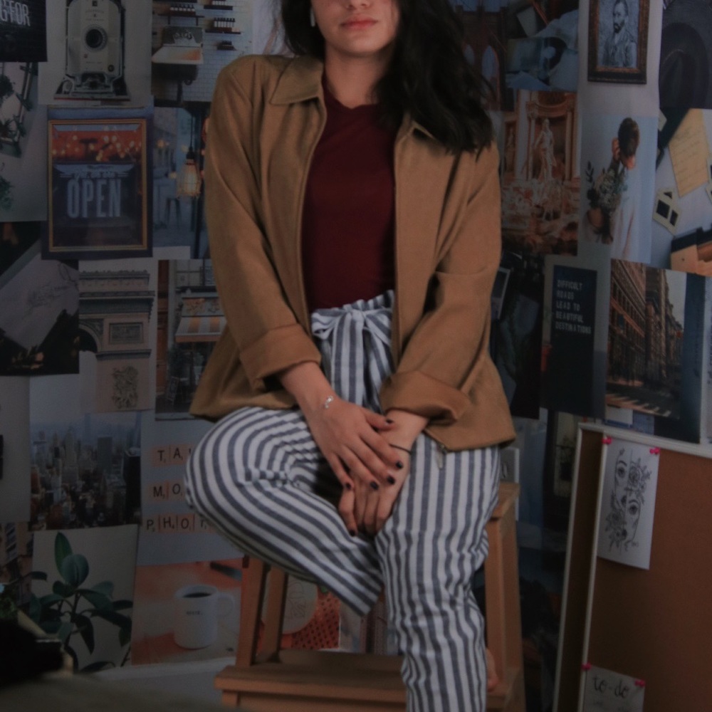 *Thrifted* Camel colored oversized jacket